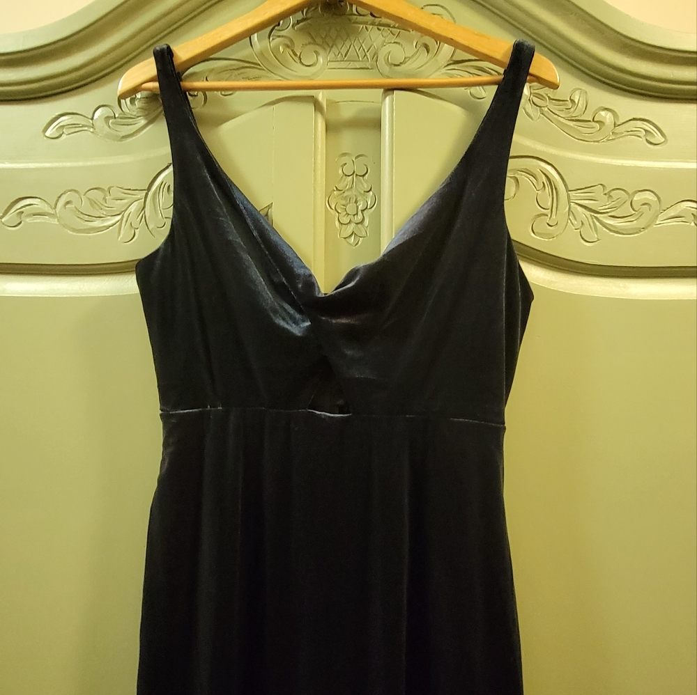 NWT Dress by lovely twist front cutout velvet maxi dress
